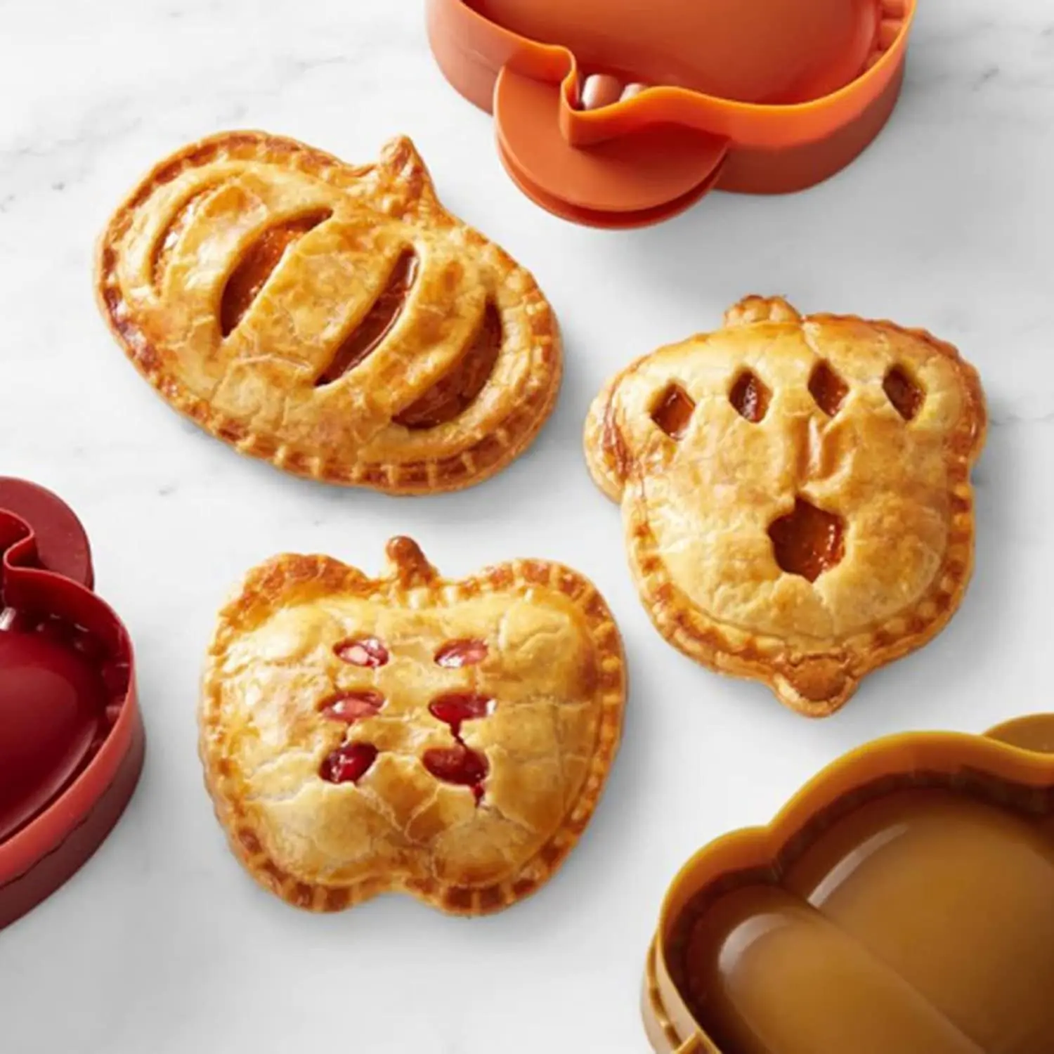 Fall Mini Hand Pie Molds Dough Presser Tools Halloween Christmas Pocket Pie Mould Apple Pumpkin and Acorn Shape Baking Tools