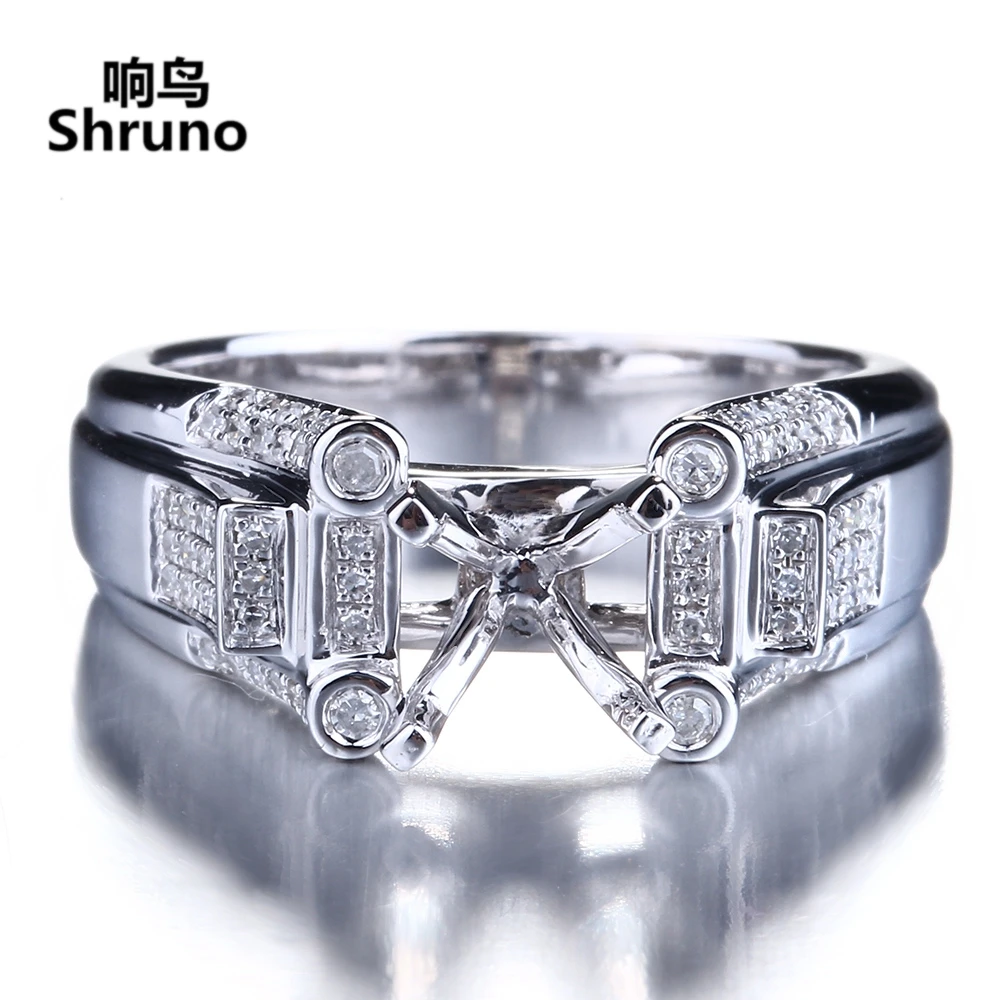 

Круглое обручальное кольцо Shruno 5,5-6,5 мм из серебра 925 пробы с натуральными бриллиантами, мужское кольцо с полукреплением, модные ювелирные украшения с бриллиантами