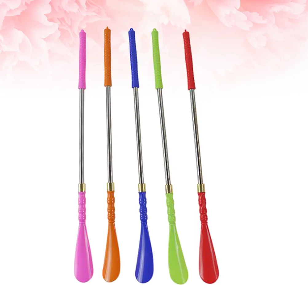 

5pcs Creative Shoe Horns Durable Shoe Lifter Shoes Accessories Household Supplies for Women Men long handle shoehorns
