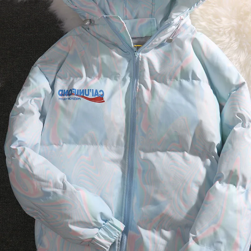 

Winter Thiened Cotton Jaet Loose Couples Warm adient Design Sense Outerwear Women's Faionable Commute Korean Sle