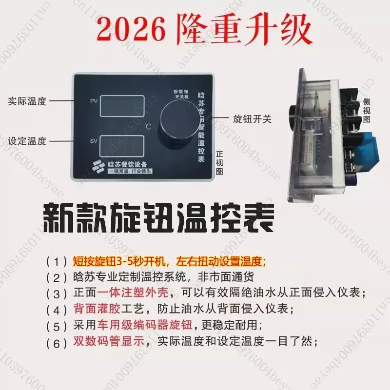 Round fryer Commercial electric fryer Vertical frying strip special pan Double temperature large capacity electric fryer