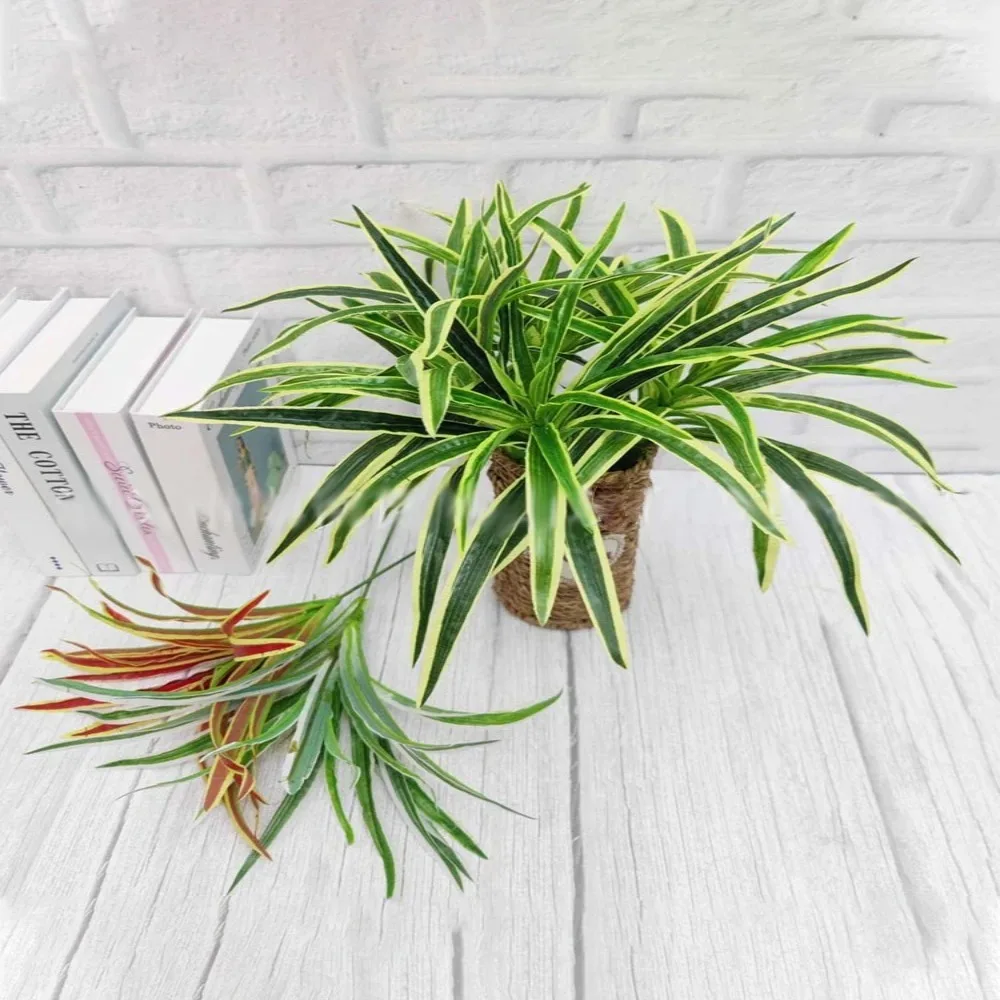 Plastic Kunstmatige Chlorophytum Planten Groene Planten Realistische Zijde Chlorophytum Tak Handgemaakte Elegante Simulatie Chlorophytum