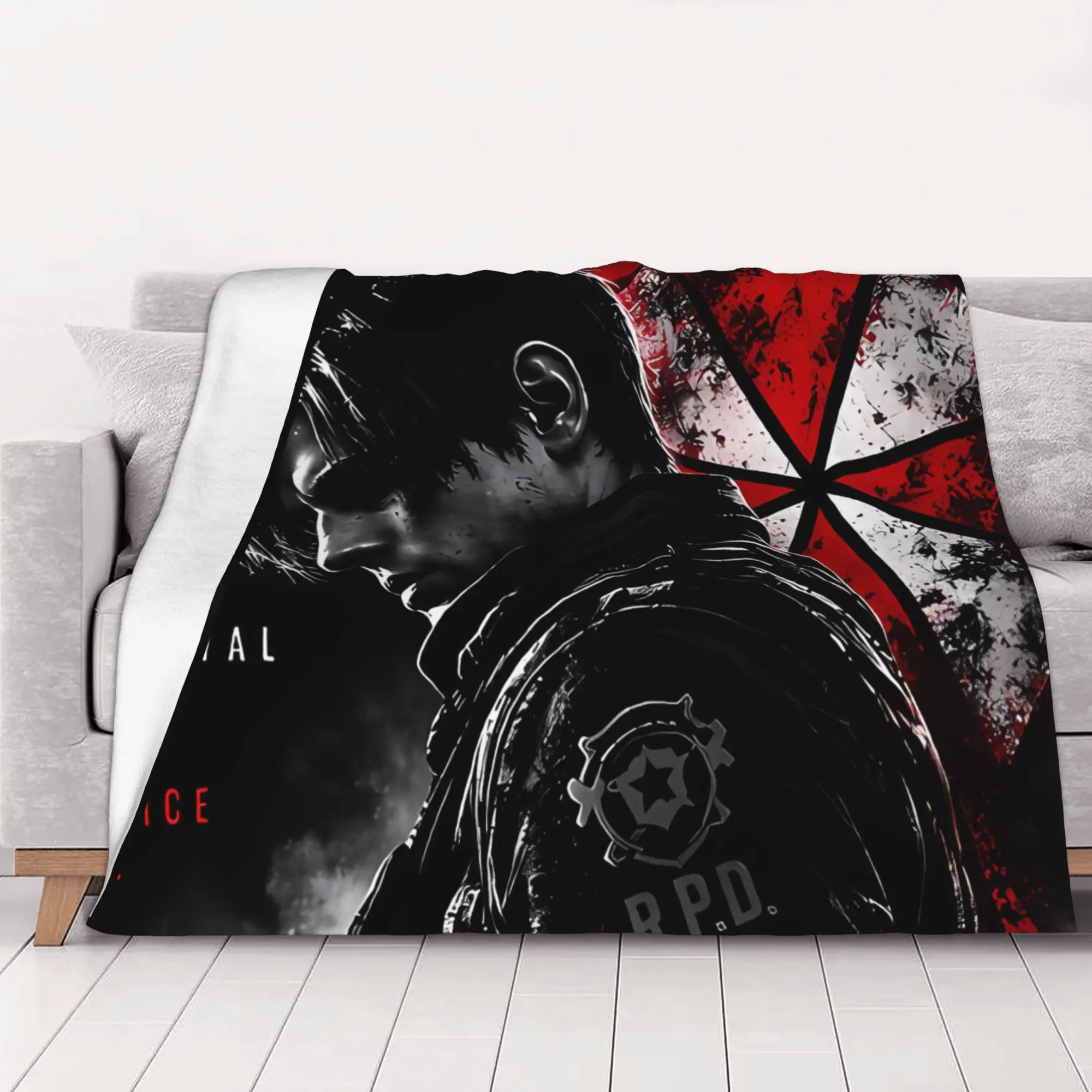 1PC home Cutecore Survival Is A Choice Resident Evil Blanket Super Cosy Plush Home Living Room Sofa halloween