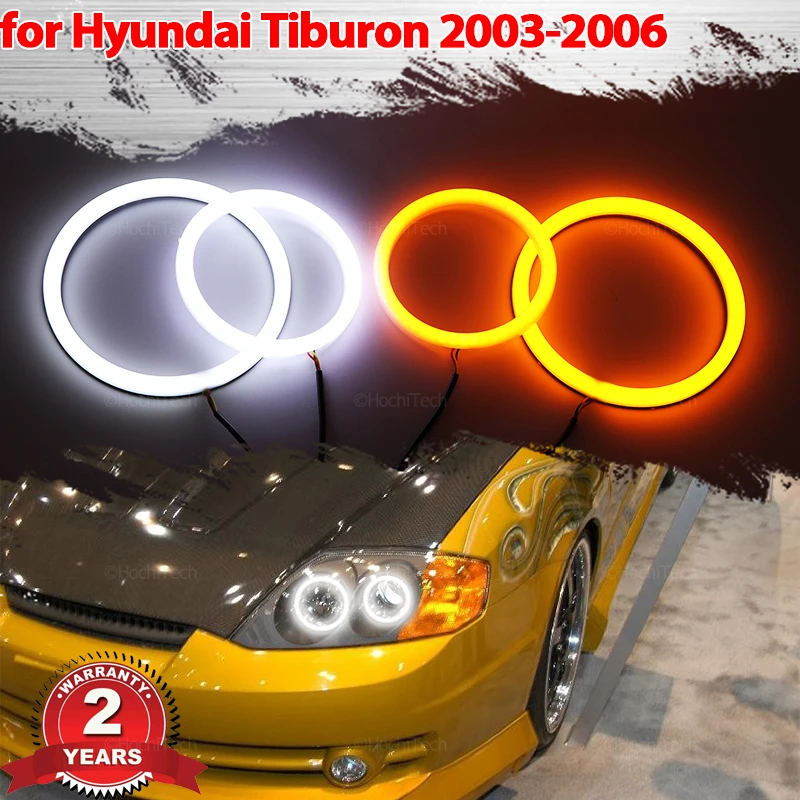 

Лампа в виде ангельских глаз, белая, желтая, для Hyundai Tiburon 2003-2006