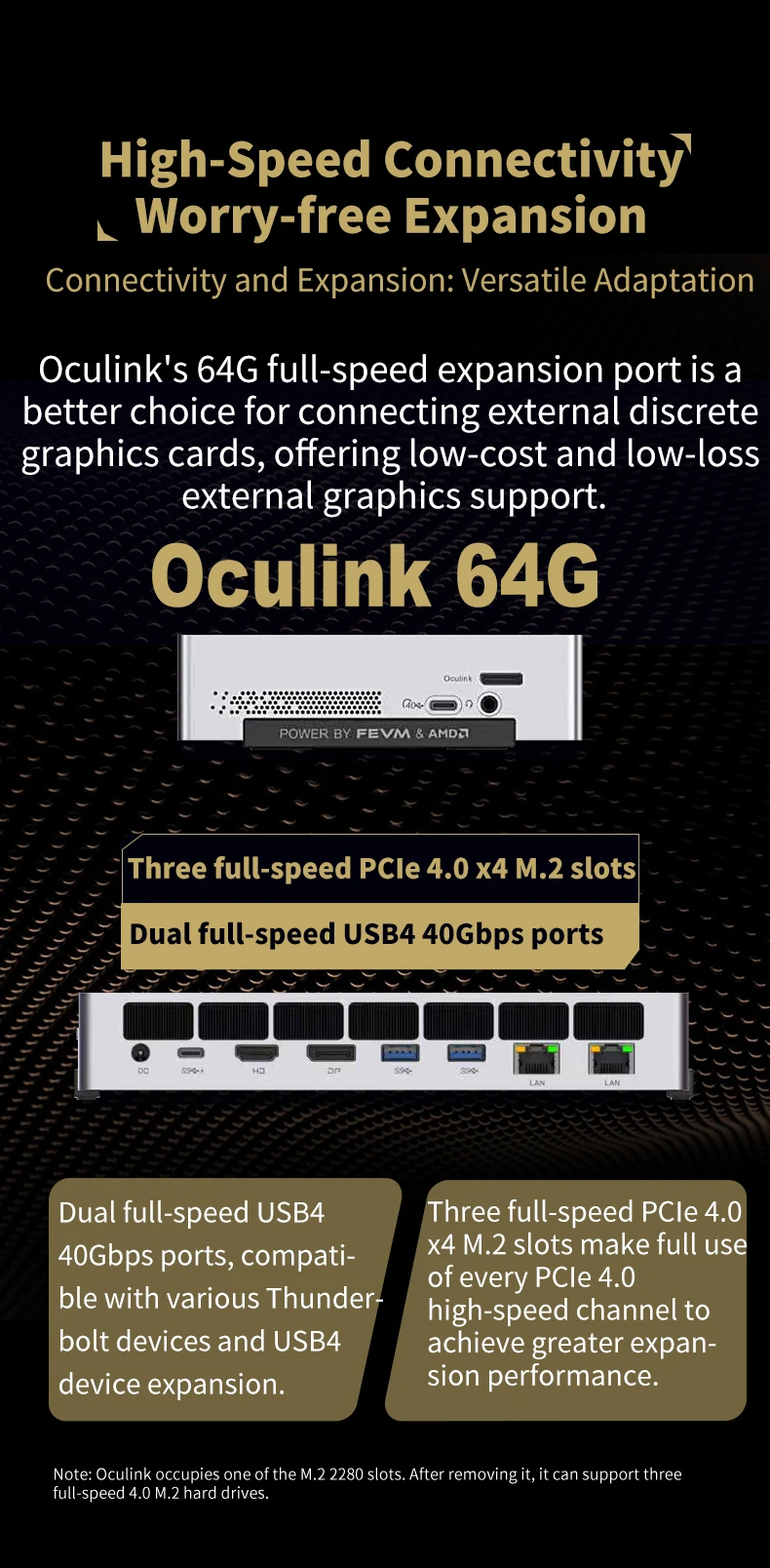 FEVM FAEX1 AMD Ryzen AI MAX+395 Mini Workstation Host MINI PC Gaming Computer WIFI7 BT5.4 USB4 Oculink 10G LAN Port Win11
