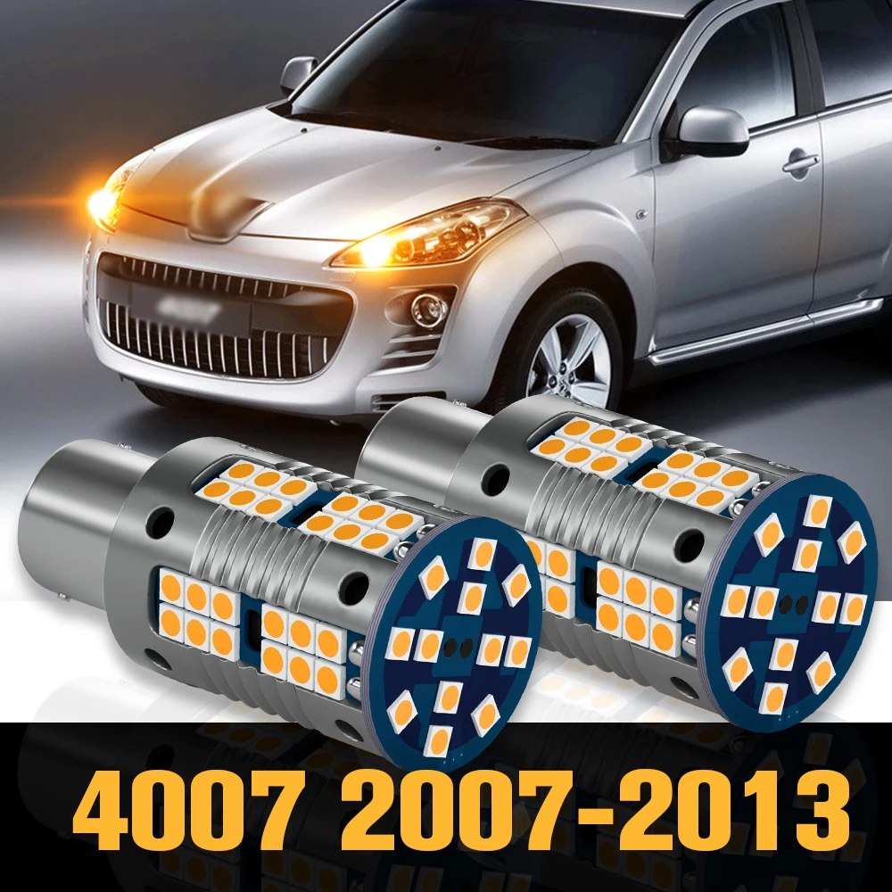 

2pcs Canbus LED Turn Signal Light Lamp Accessories For Peugeot 4007 2007-2013 2008 2009 2010 2011 2012