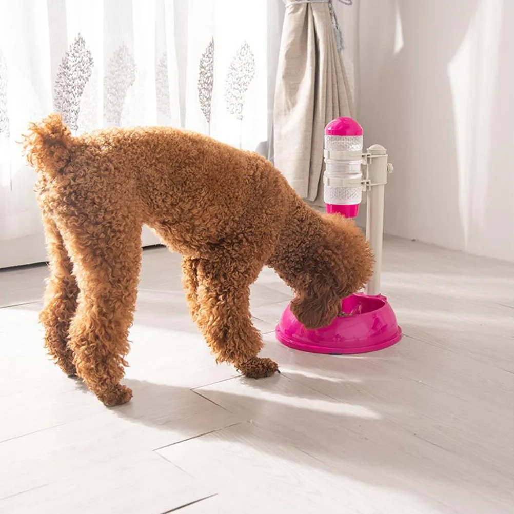 

1pc Automatic Pet Feeder Water Dispenser Detachable Dog Food Holder Adjustable Height Visual Water Bottle Pet Supplies