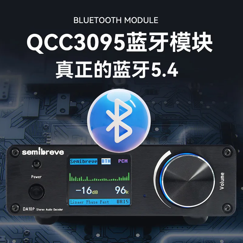 Semibreve DA10P Dual ES9039 DSD512 Bluetooth 5.4 USB Decoder HIFI Fever DAC