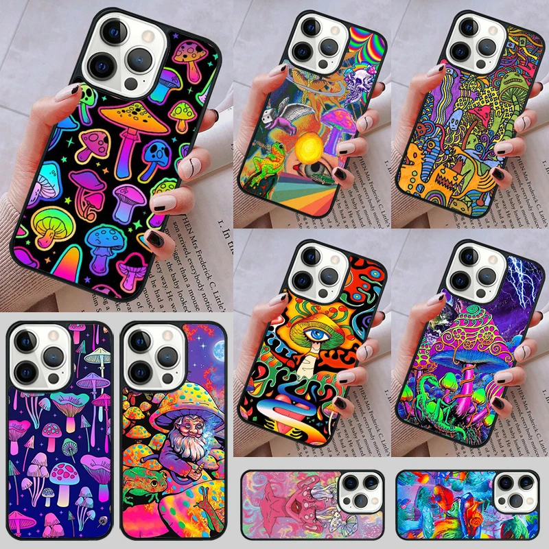 Psychedelic Mushroom Tapestry Trippy Phone Case cover For iPhone 14 13 15 16 Pro Max 12 11 Pro Max For Apple 8 PLUS 7 6S XS