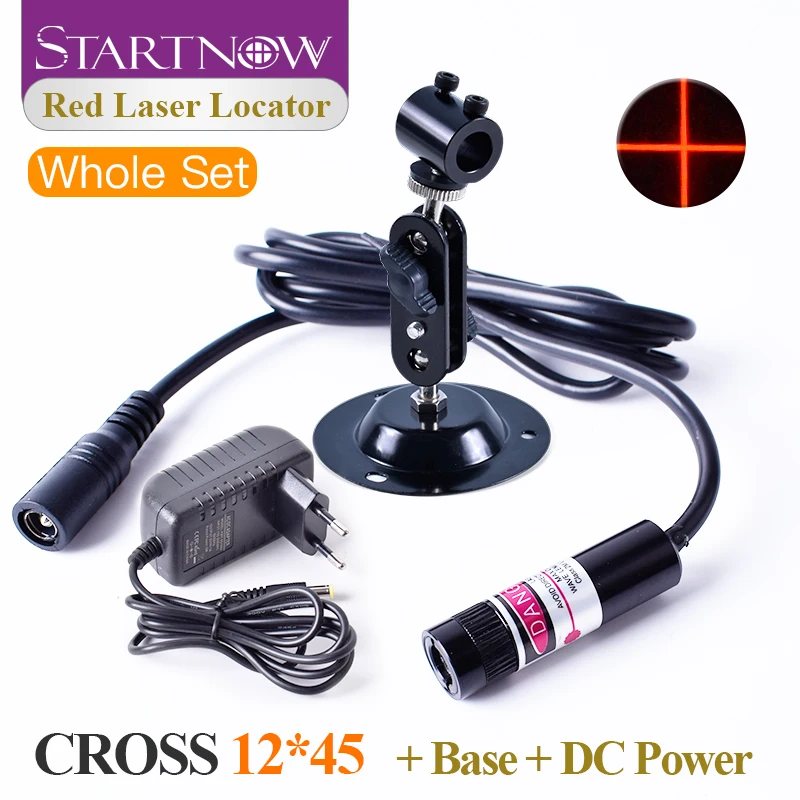 Startnow Laser Marker Indicator Set 12x45 635nm 10mw Focusable Beam Cross Red Light Pointer Locator For CNC Woodworking Marking