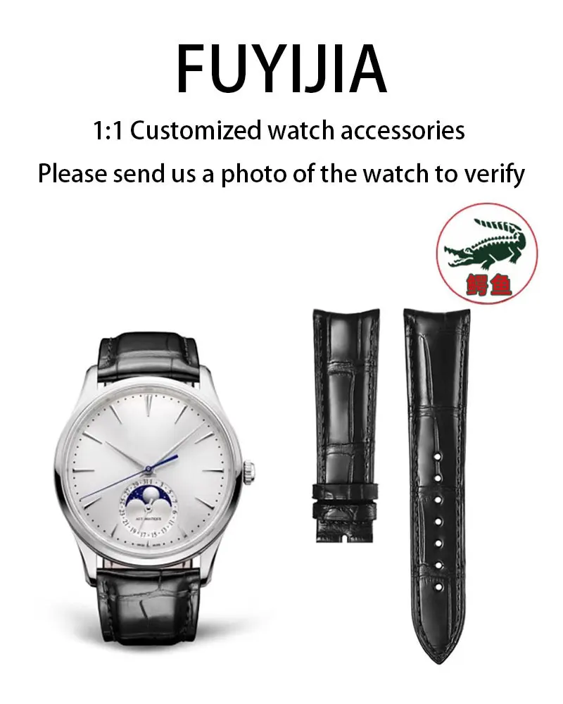 

FUYIJIA Custom MASTER CONTROL Original Watchbands Quick Release Crocodile Skin Strap 21MM*18MM 20MM*18MM Butterfly Buckle Belt