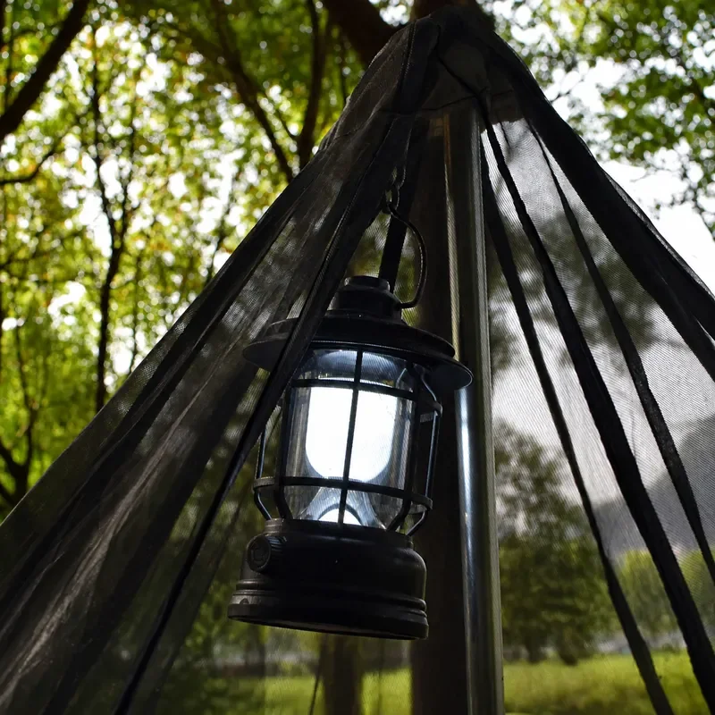 Eight Sided Indian Gold Tower Camping Mosquito Net Full Inner Mesh Breathable Multi Person Foldable Four Season Insect Proof