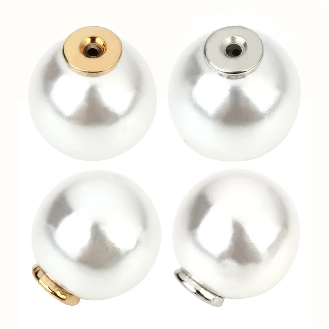 20pcs/lot 10-16mm Balls Silver Color Round Artificial Pearl Brooch Backs Stoppers Brooch Pins for Jewelry Making DIY Accessories view 6