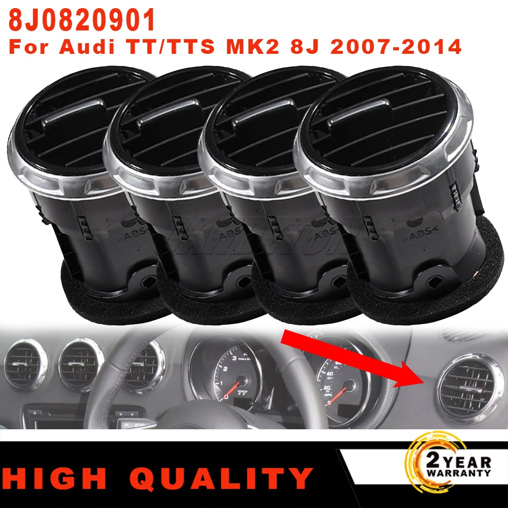 For Audi TT/TTS Mk2 New Dashboard Air Vent Air Conditioner AC Heating Grille Diffuser Center Panel 8J0820901 ABS Car Accessories