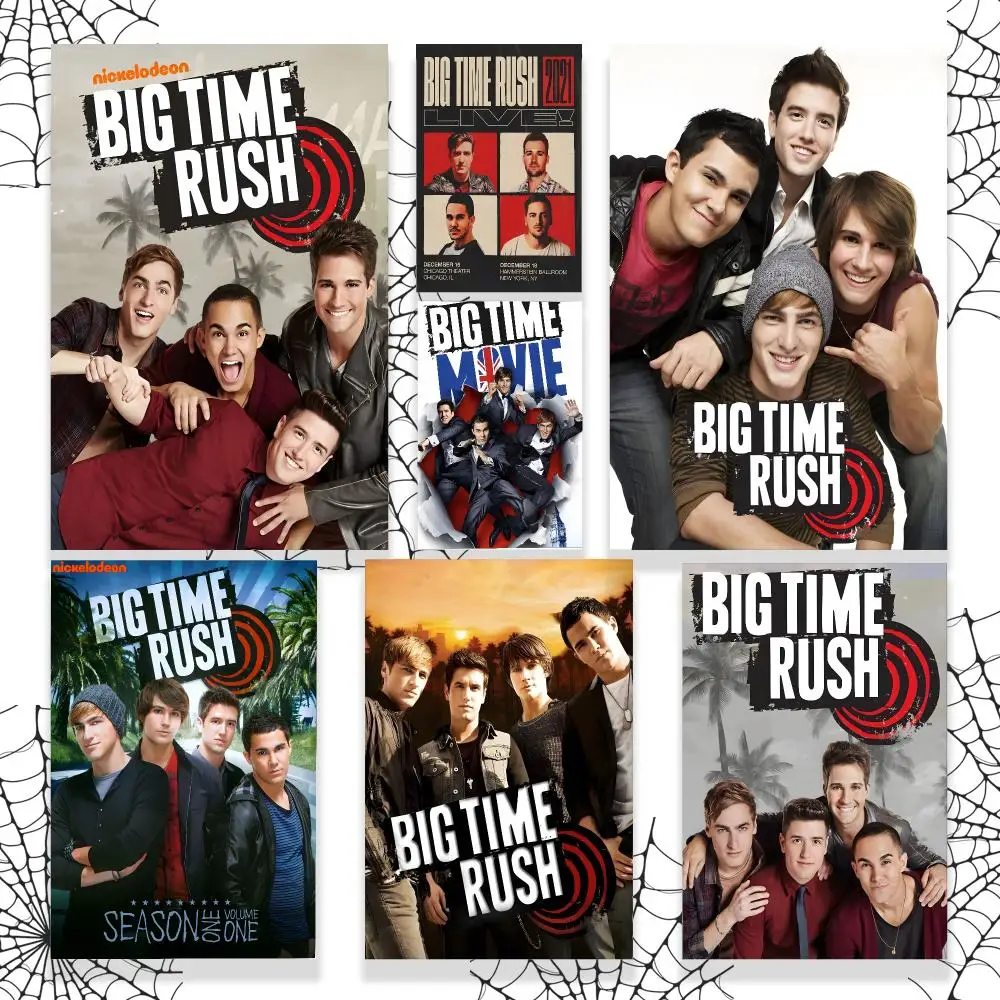 Pop Band B-Big Time Rush Poster Graphic Wall Art Poster HD Waterproof PP Paper Print for Bedroom Living Room Office Decor Gift