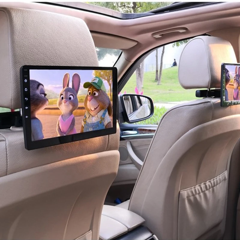 Car Headrest Monitor Android 8.1 Tablet PC 4K HD 1080 Wifi BT 16G HDMI Rear Seat Entertainment Mirroring Andriod APP VideoPlayer