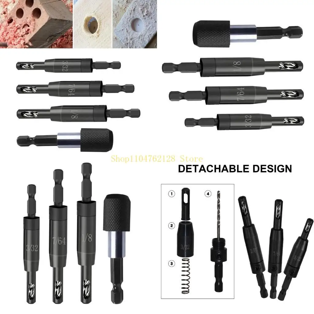 

Centering Drill Bit 3/32", 7/64", 1/8" 1/4 Hexagonal Shank Hinges Drill Bit best sale