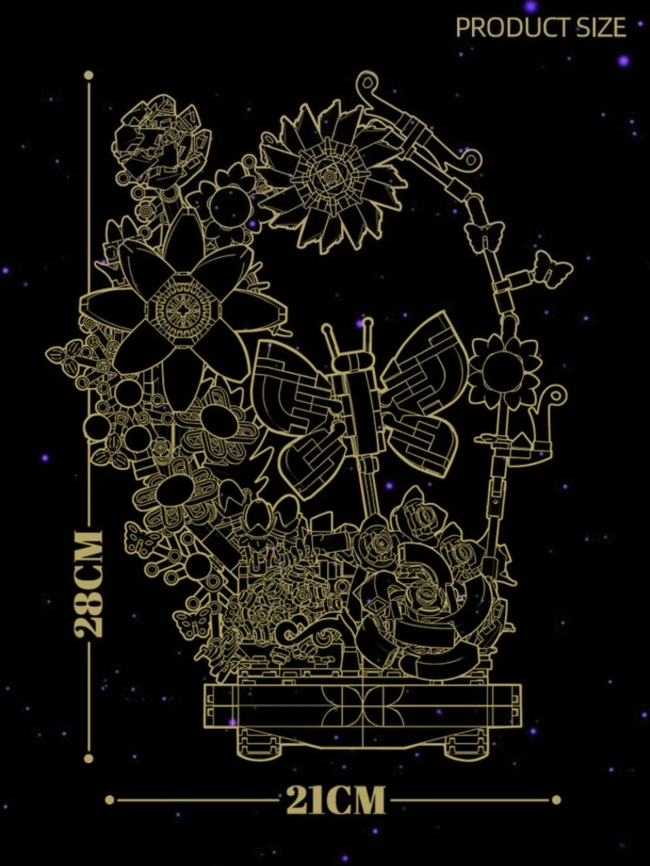 Moc flor borboleta desejando árvore blocos de construção conjunto rosas artificiais ideia botânica brinquedos para crianças aniversário presentes natal