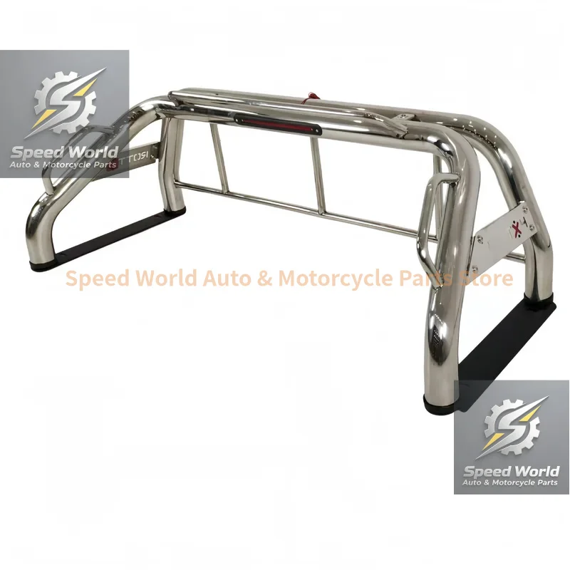 Stainless Steel Pickup Roll With Handrail Window Cross Bar Fit Tacoma Hilux