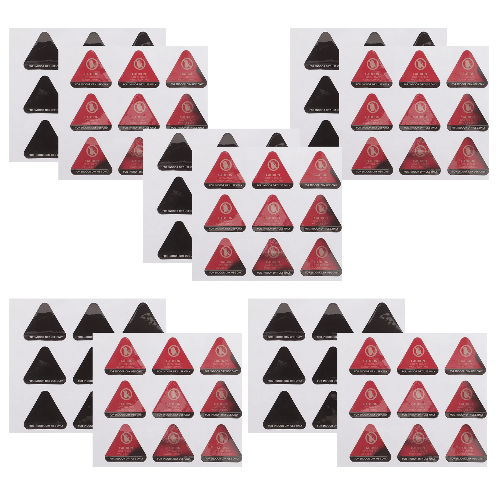 

10 Pcs Applique Temperature-sensitive Color-changing Stickers Thank Paper Scald Warning Sign