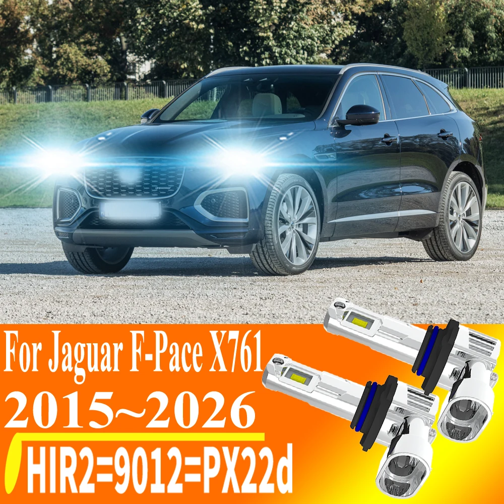 2pcs HIR2 9012 PX22d Led Headlight High Power Canbus Light Car Bulb White Auto Fog Diode Lamp For Jaguar F-Pace X761 2015~2026
