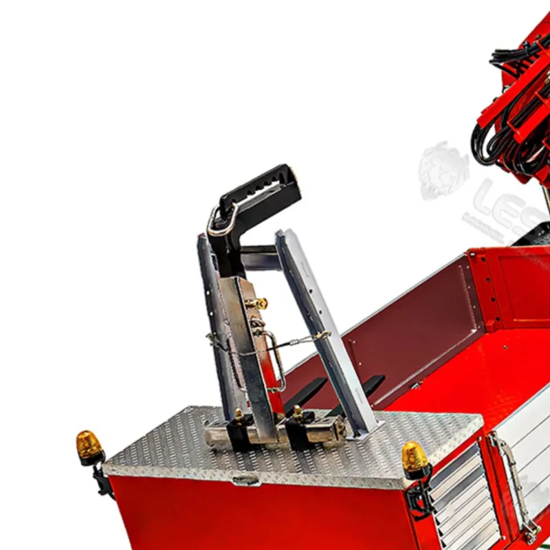 LESU Metal 1/14 Cargo Box Hydraulic Crane for LESU Roll on Off Dumper Truck RC Accessories 7CH Valve with Lights DIY Model Gifts