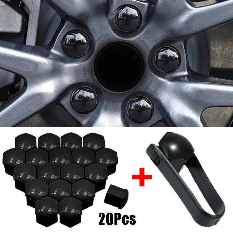 20 piezas tapas de tuercas de rueda de coche cubierta de tornillo de cubo automático llantas de perno decoración Exterior protección de enchufe