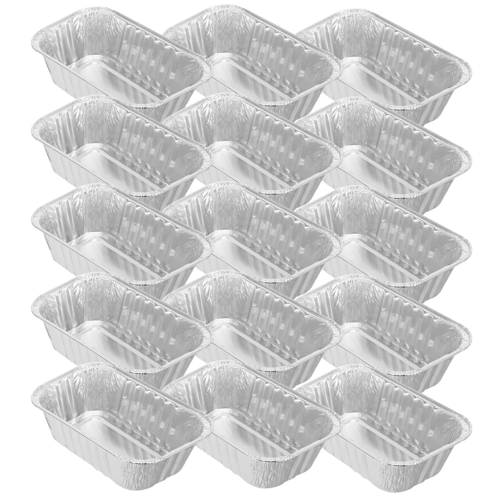 

50pcs Aluminum Foil Pan Bread Baking Mold Reusable Loaf Tray For Cake Toast Sandwich Home Bakery Use Foil Pans For Baking