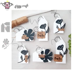 Piggy Craft metalowe matryce do wycinania matryce do wycinania rama domu kwiaty liście papier do scrapbookingu nóż rzemieślniczy forma ostrze dziurkacz szablony