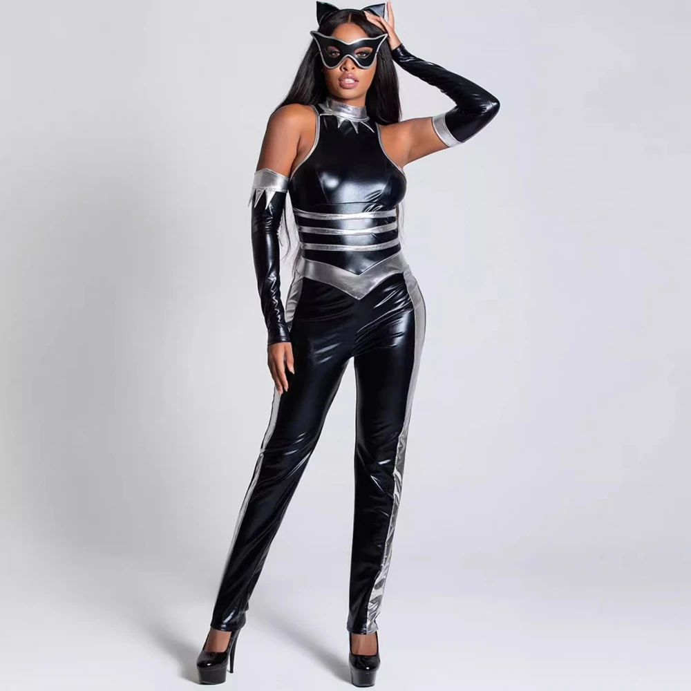 loween Bla Costume da donna per cosplay di ruolo da ragazza attillato in un unico pezzo, discoteca, bar, spettacolo teatrale