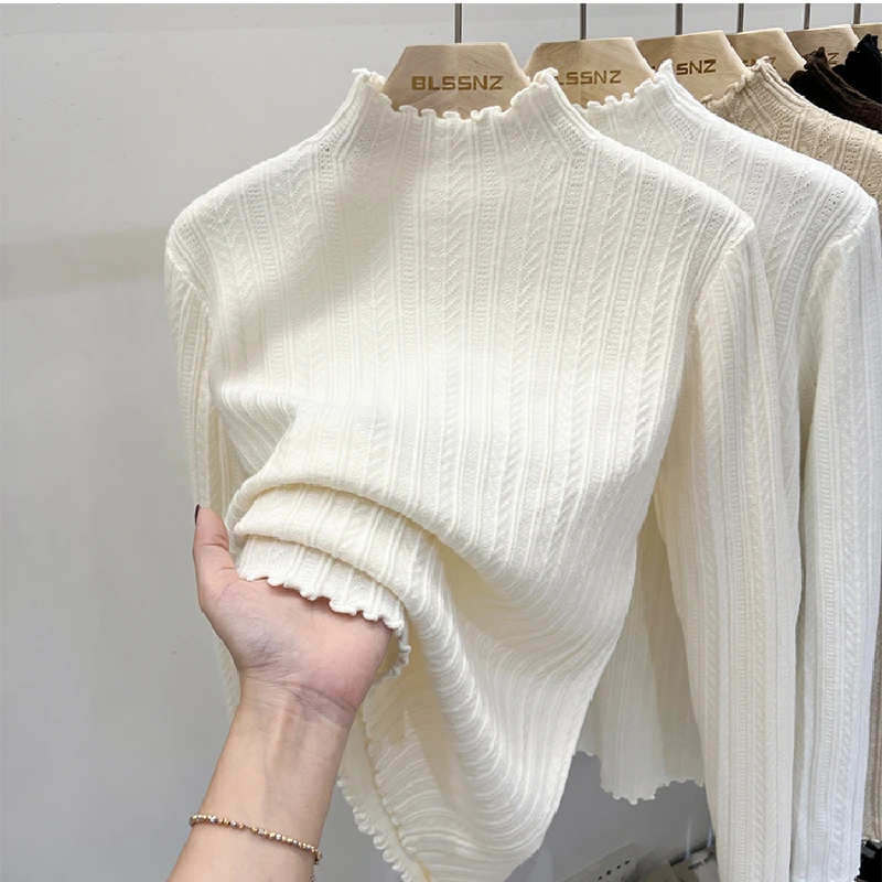 

Dongguan Daliang Women's Long Sleeve Knitted Base Layer Shirt Slim Fit Inner Wear Commute Style round Neck Regular Length