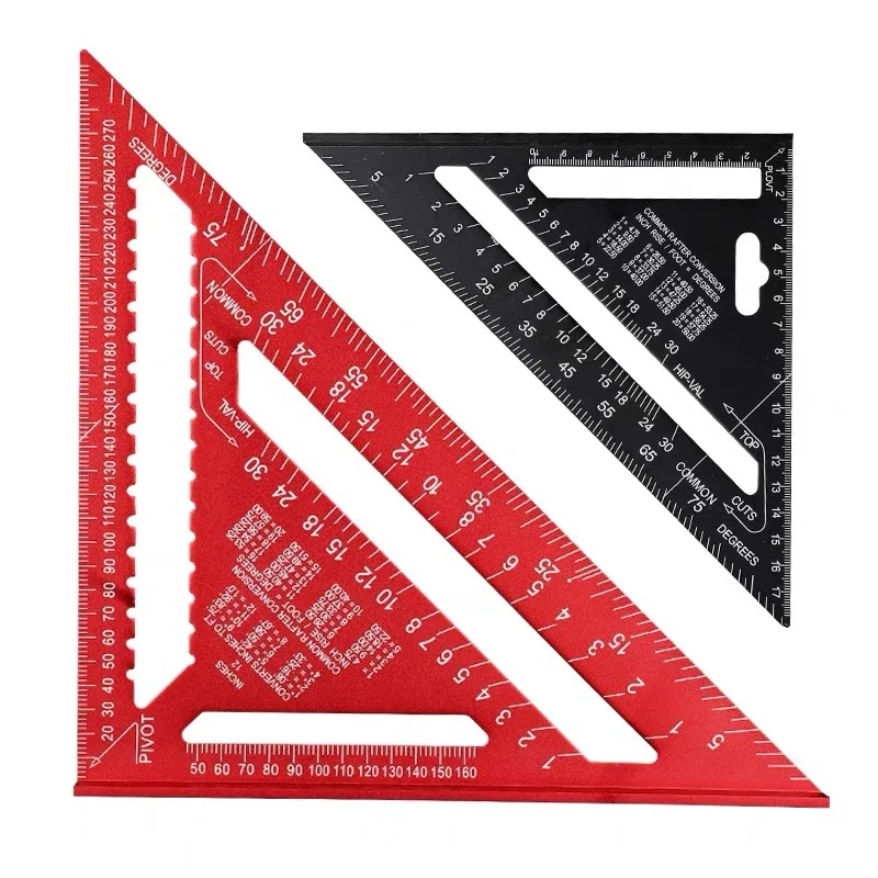Holzbearbeitungs-Aluminiumlegierungs-Dreieckslehren, Mess- und Prüfwerkzeuge, hochpräzise Markierungs-Winkellineale, metrisch und imperial – Detail 10