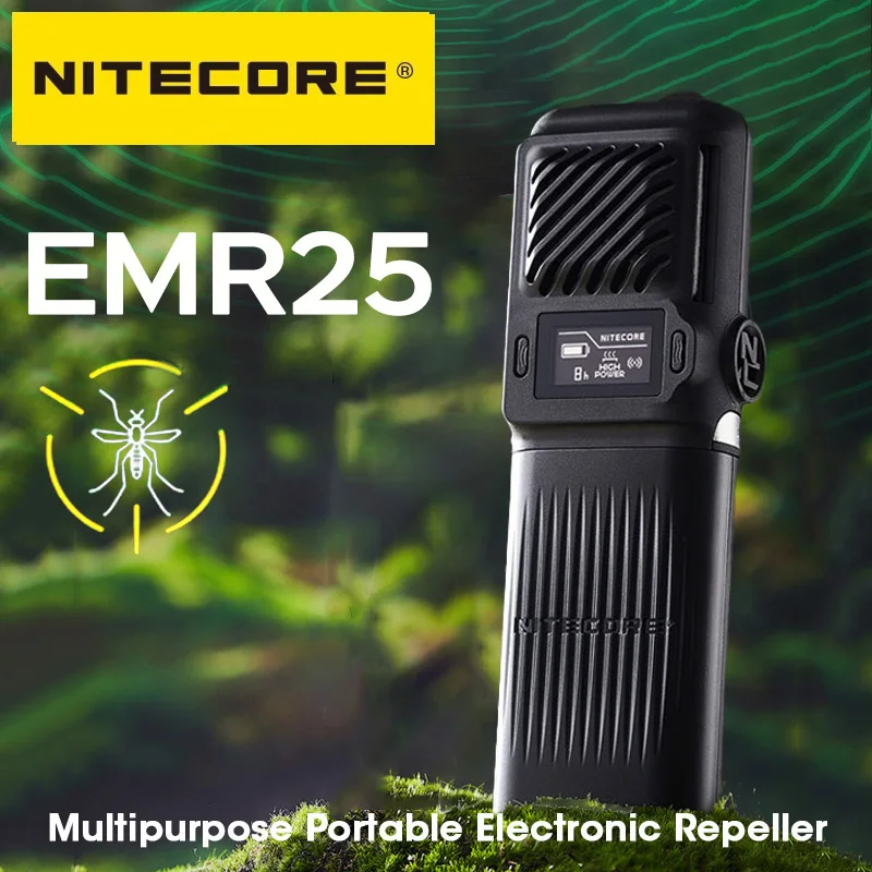 NITECORE EMR25 Средство от комаров с ультразвуковым многофункциональным портативным репеллентом от комаров для кемпинга на открытом воздухе, посвященный