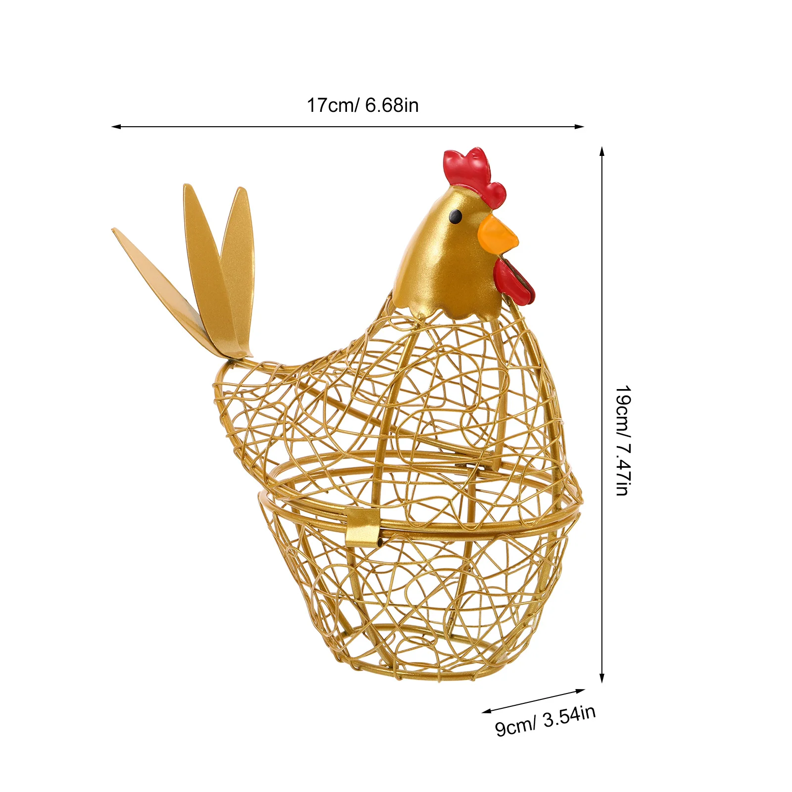 سلة بيض المطبخ حامل تخزين شبكي سلكي ذهبي لمنظم البيض الطازج والخضروات والفواكه كونترتوب حديد معدني