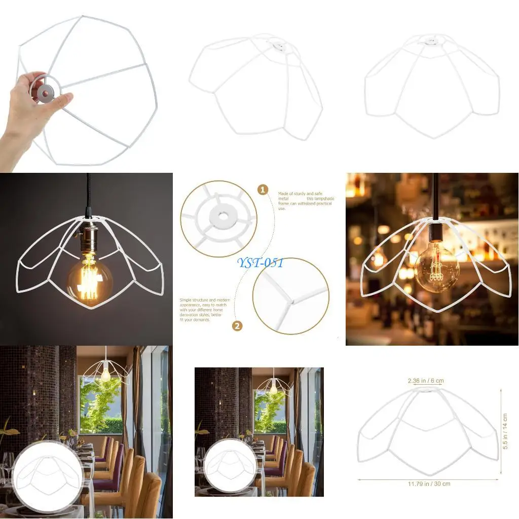 

E15A Металлический каркас абажура Проволочный настольный светильник Стойки для абажуров Аксессуары Прочный