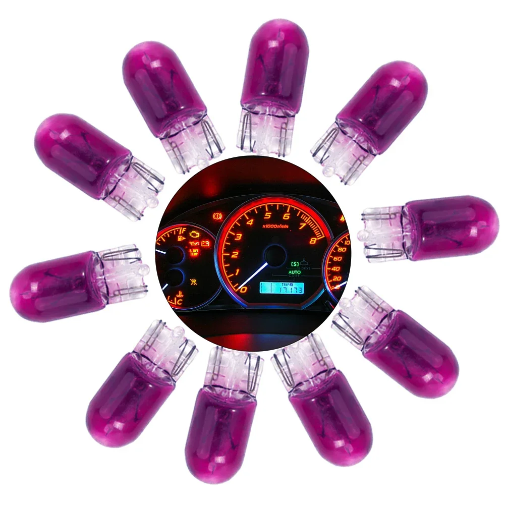 

Gauge Light Gauge Bulbs Car Accessories DC 12V Parts Purple Replacements Super Bright T 10 10 Pcs For Dashboard