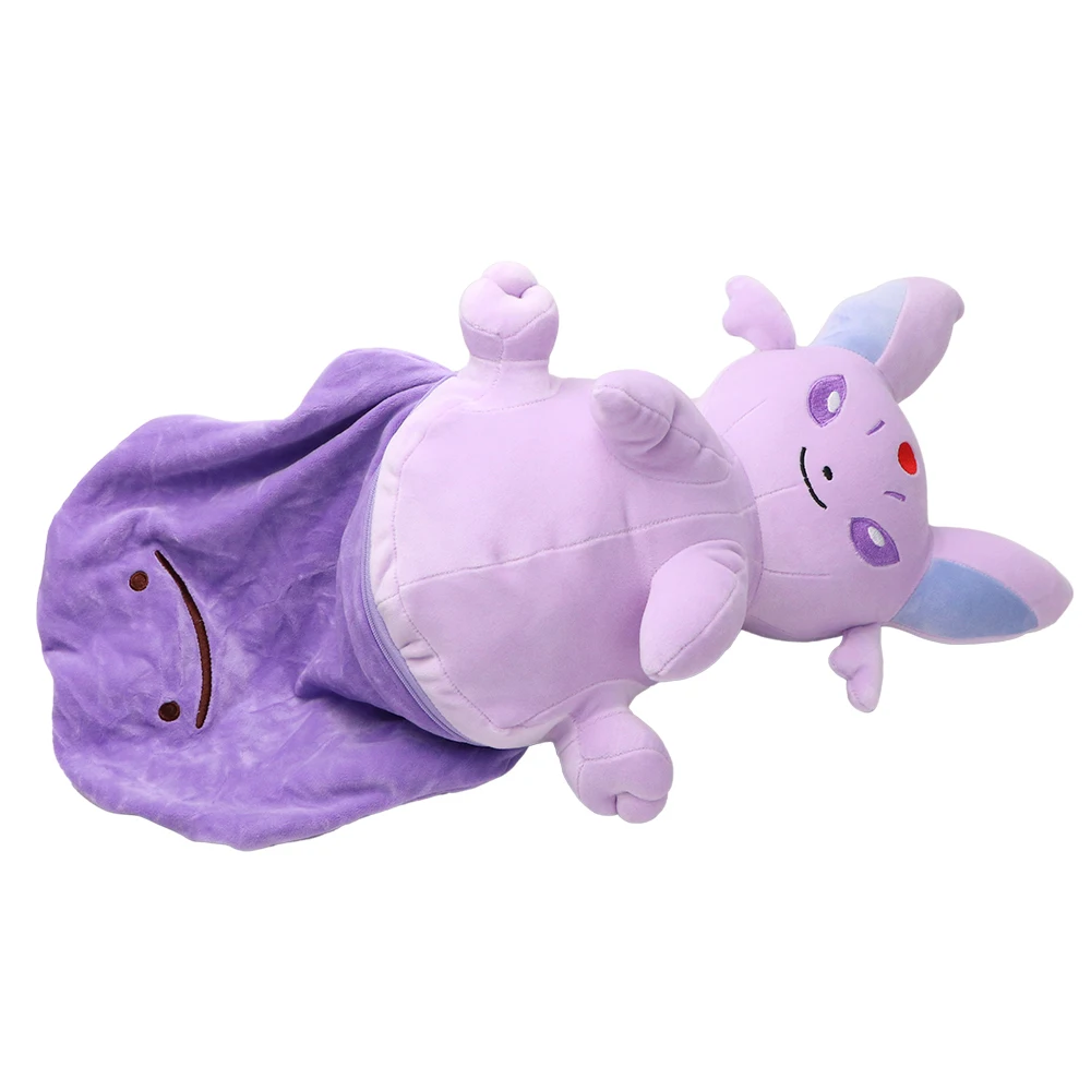 Pokemon Ditto Fliped Toy Gengar Snorlax Charmander Bulbasaur Soft Peluche Stuffed Doll Double Sided Reversible Birthday Gift