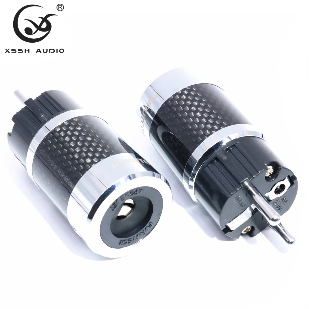 YIVO FI-50 & FI50M Trắng Đen Sợi Carbon Mạ Rhodium Đồng Nguyên Chất Điện AC Điện Nam Nữ Đầu Cắm IEC EU euro Cắm