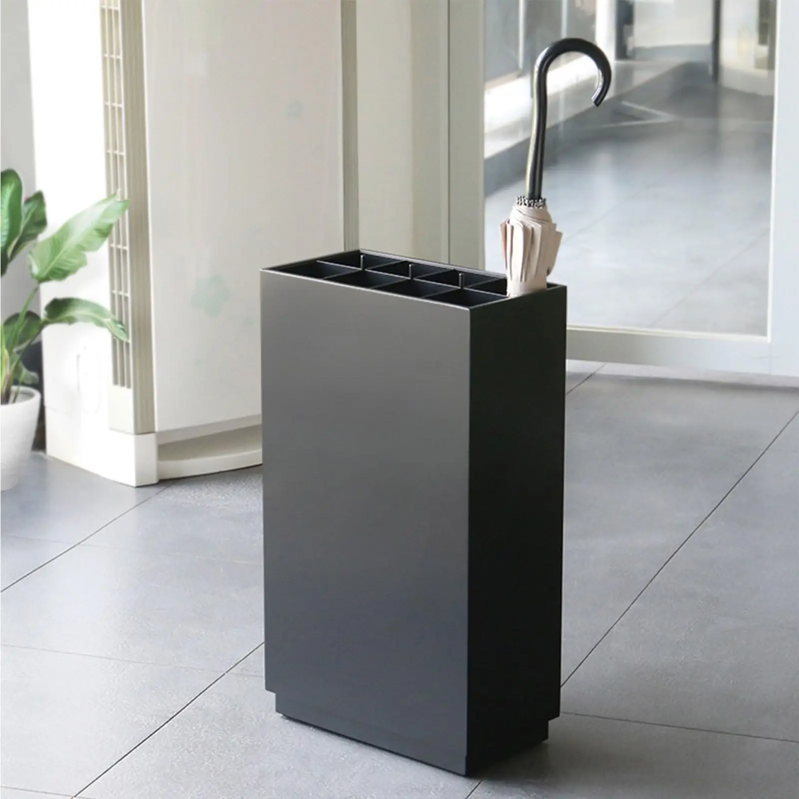 Indoor Entryway Metal Umbrella Storage Stand, Large Capacity Umbrella Rack for Home, Office and Hotel Lobby, Modern