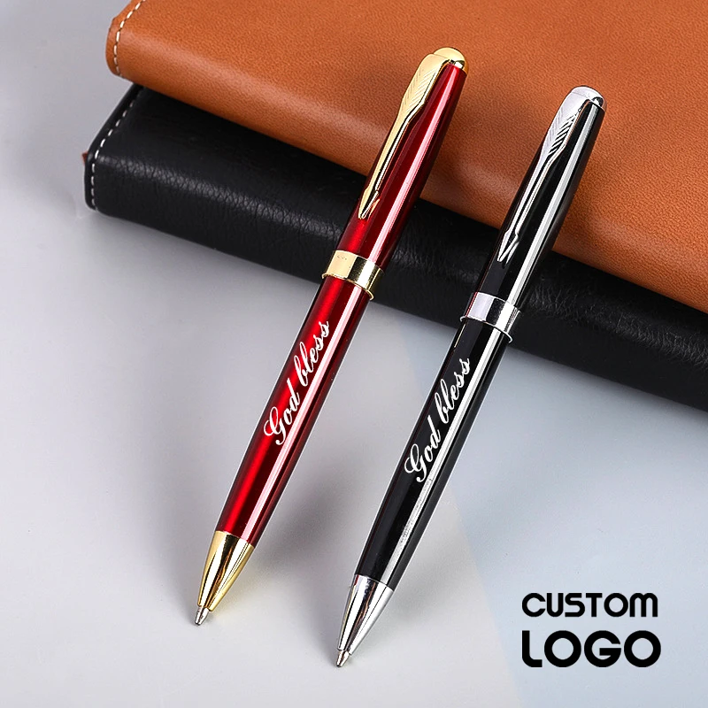 

Personalized Customization Logo Business Multi Color Rotating Metal Ballpoint Pens Office Signature Advertising School Supplies