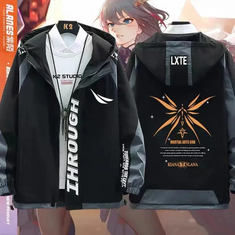

lili 123Honkai Impact 3 Kiana Kaslana Yae Sakura Anime Cosplay Costum Long Sleeve Fashion Jacket Zipper Hoodie Unisex Hooded Coa