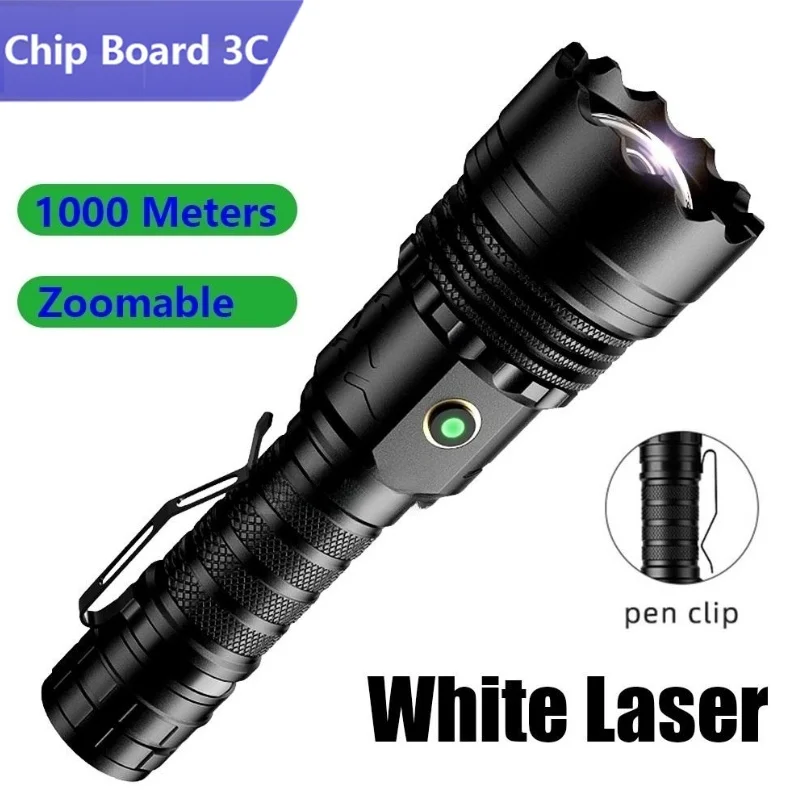 

KENSUN High Power Long Range Flashlight Aluminum Alloy Zoom 21700 Rechargeable Battery Type-c Charging Outdoort Camping Torch