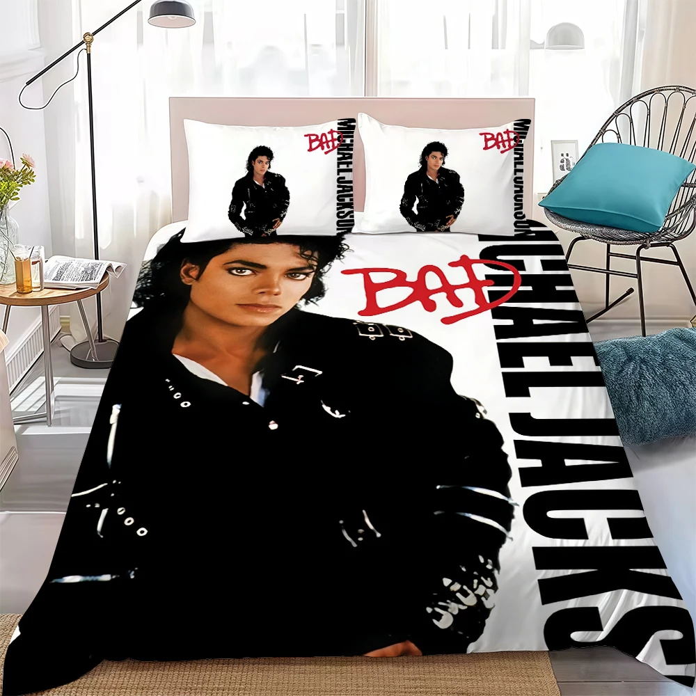 Singer M-Michael Jackson Dangerous Duvet Cover Set Home Style Bedding Soft Laundry Cotton Bed 3 Piece Set Student Dormitory Gift