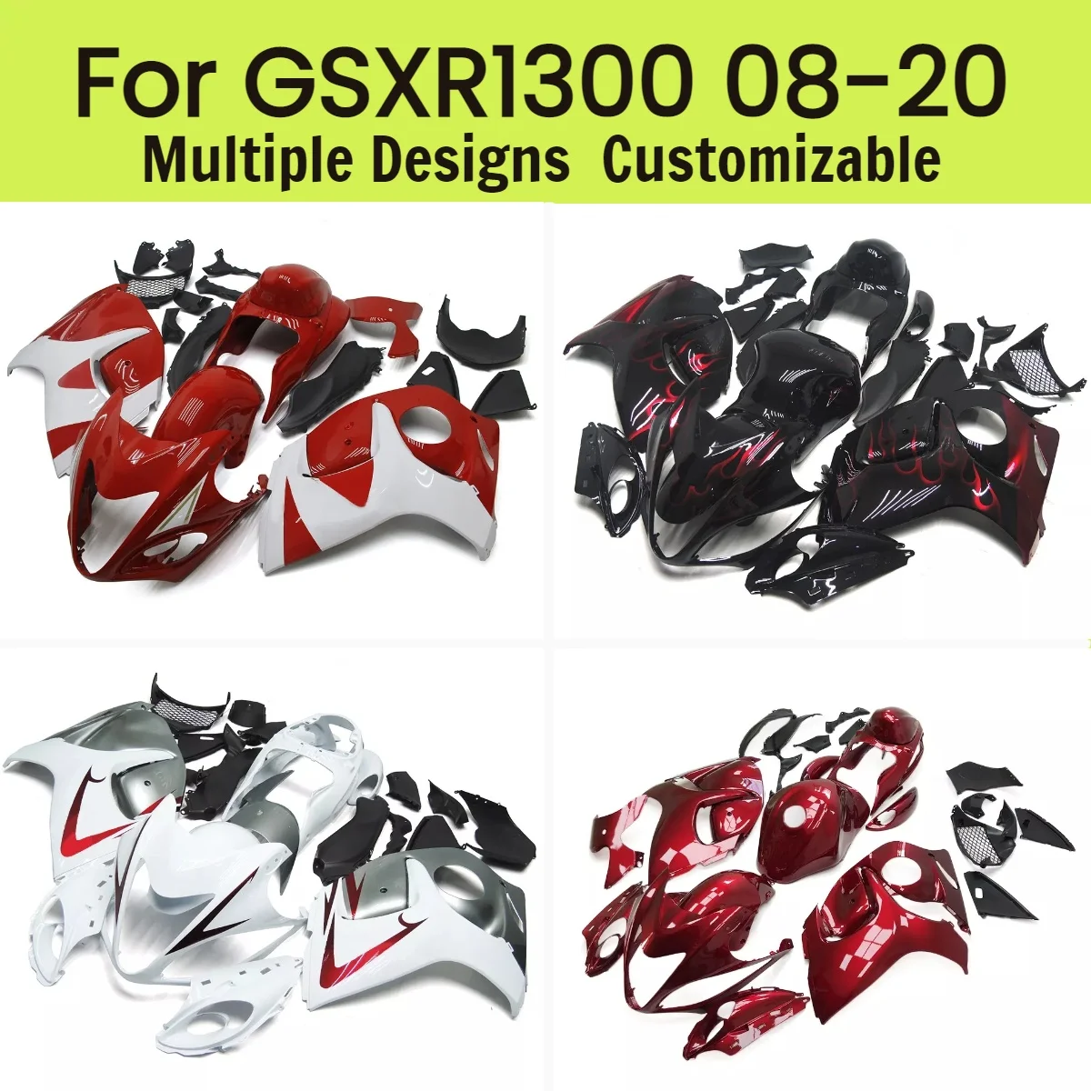 

Для GSX1300R 2008-2020 OEM стильные обтекатели GSXR 1300 08-20 комплект обтекателя мотоцикла ABS пластик впрыска
