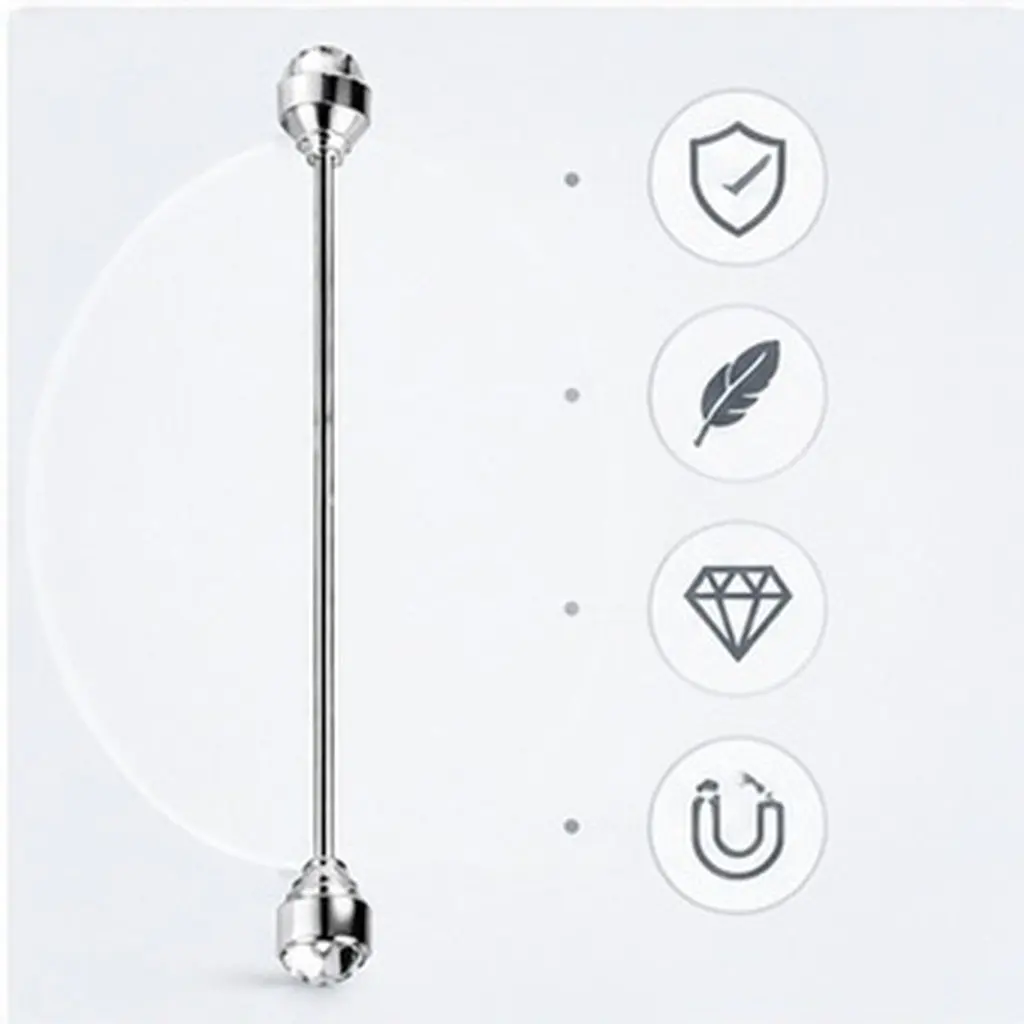 Mens Rhinestone Collar Pin Copper Shirt Collar Stay Brooch Necktie Clip Decor Lapel Pin for Men