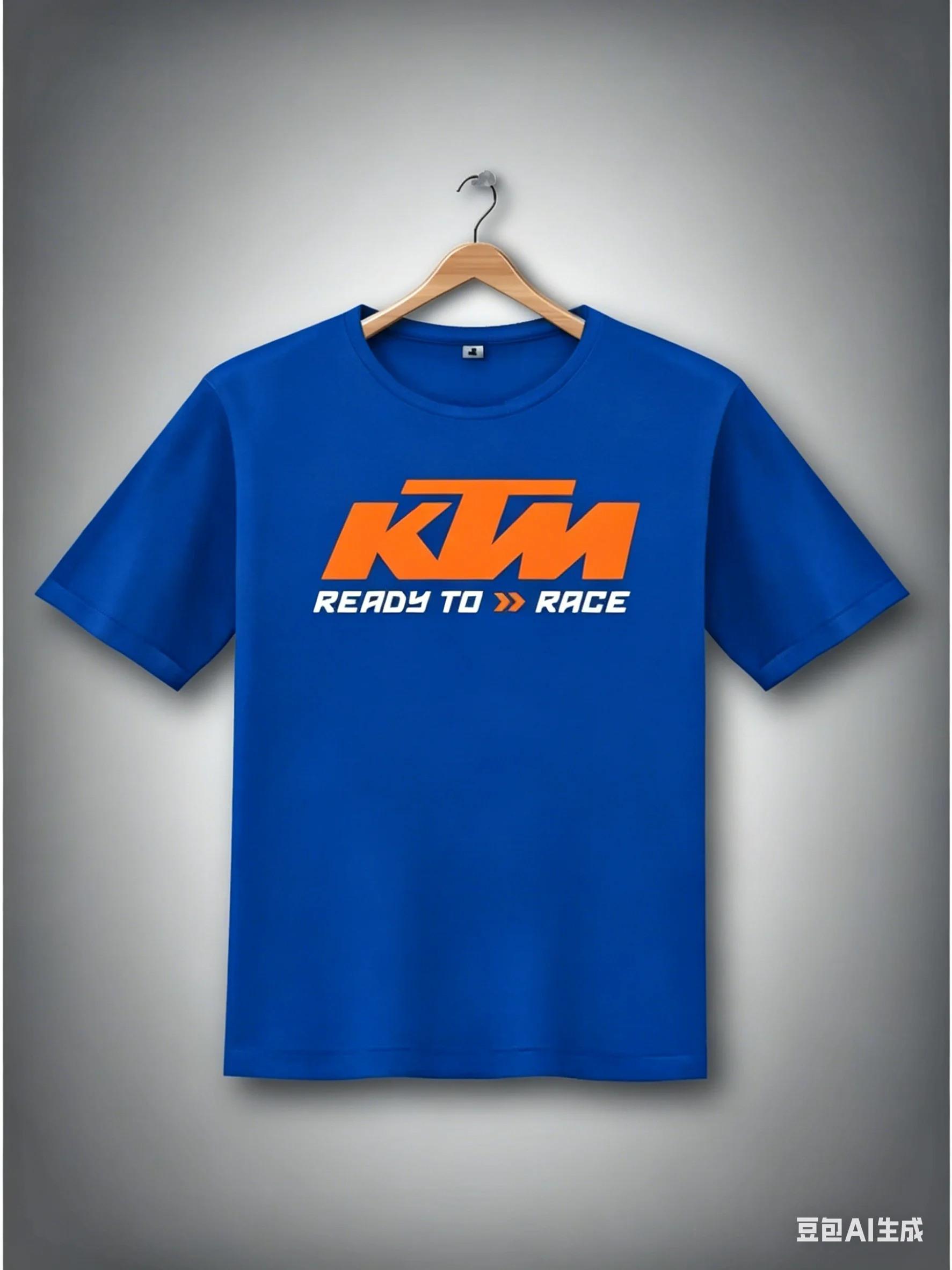 

Men's White "Ready To Race" Graphic T-Shirt 100% Cotton Casual Short Sleeve Tee for Biker Streetwear & Daily Wear