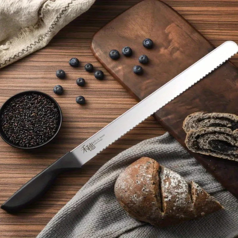 Stainless Steel Bread Knife, Special Serrated Knife for Cutting Bread, Baking Toast Cake Slicing Knife, Household Sandwich Artifact