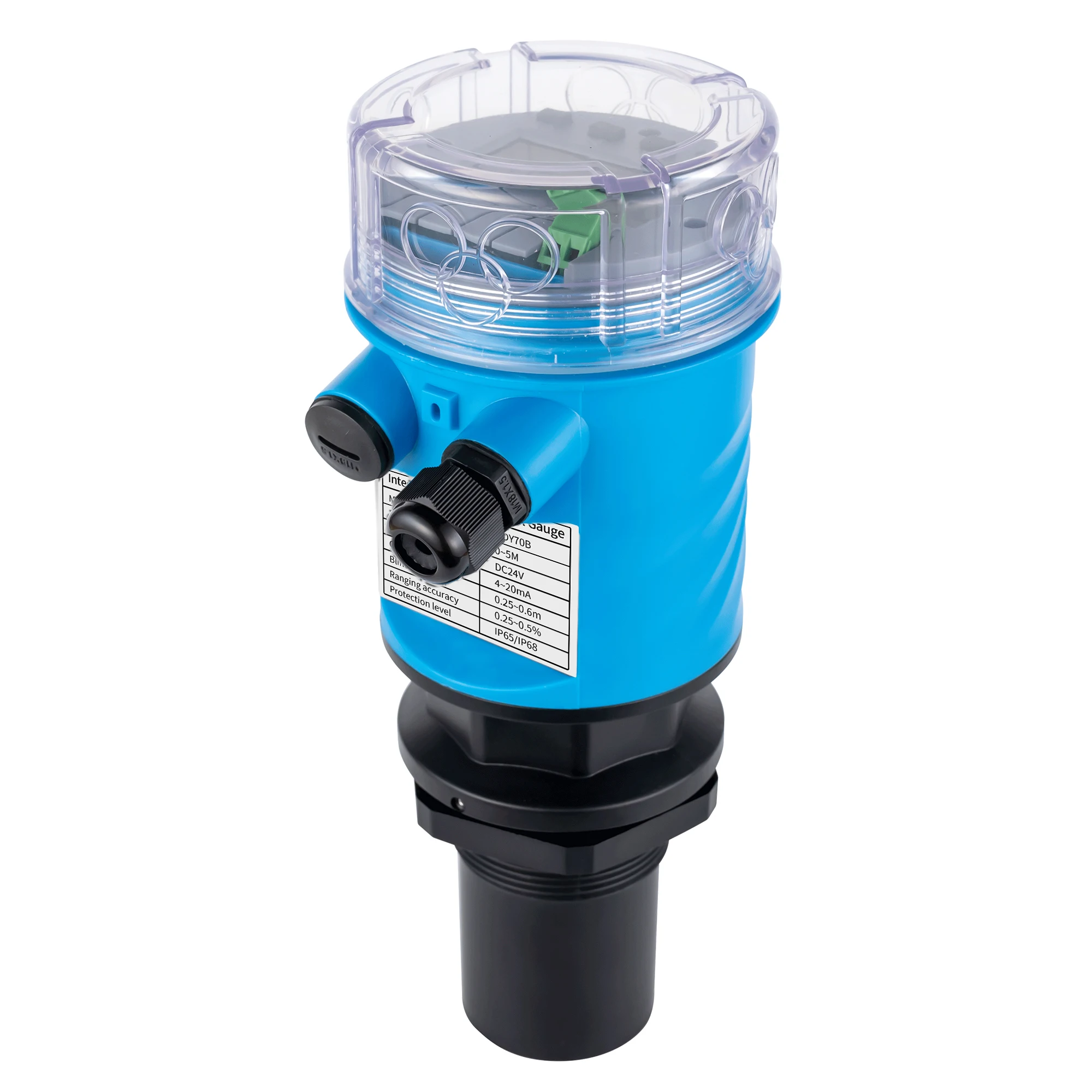 4-20mA/RS485 Ultrasonic Level Meter 2m/5m/10m/20m Liquid Level Transmitter DC24V LCD Ultrasonic Liquid Level Transmitter