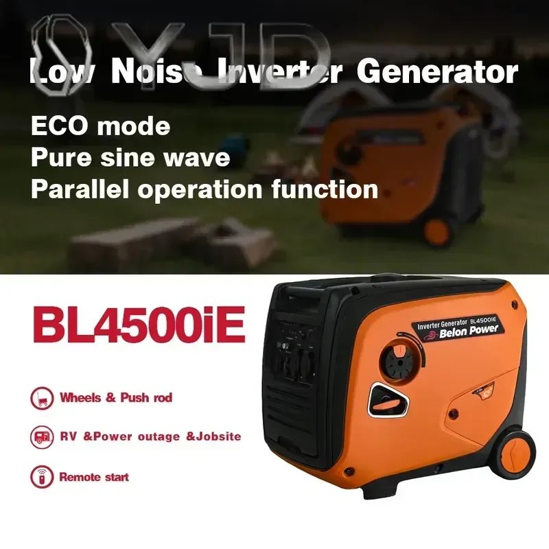 Belon Power Single Phase Portable 3.5KW 4KW Portable Silent Inverter Hand/Electric/Remote Mini  Generator
