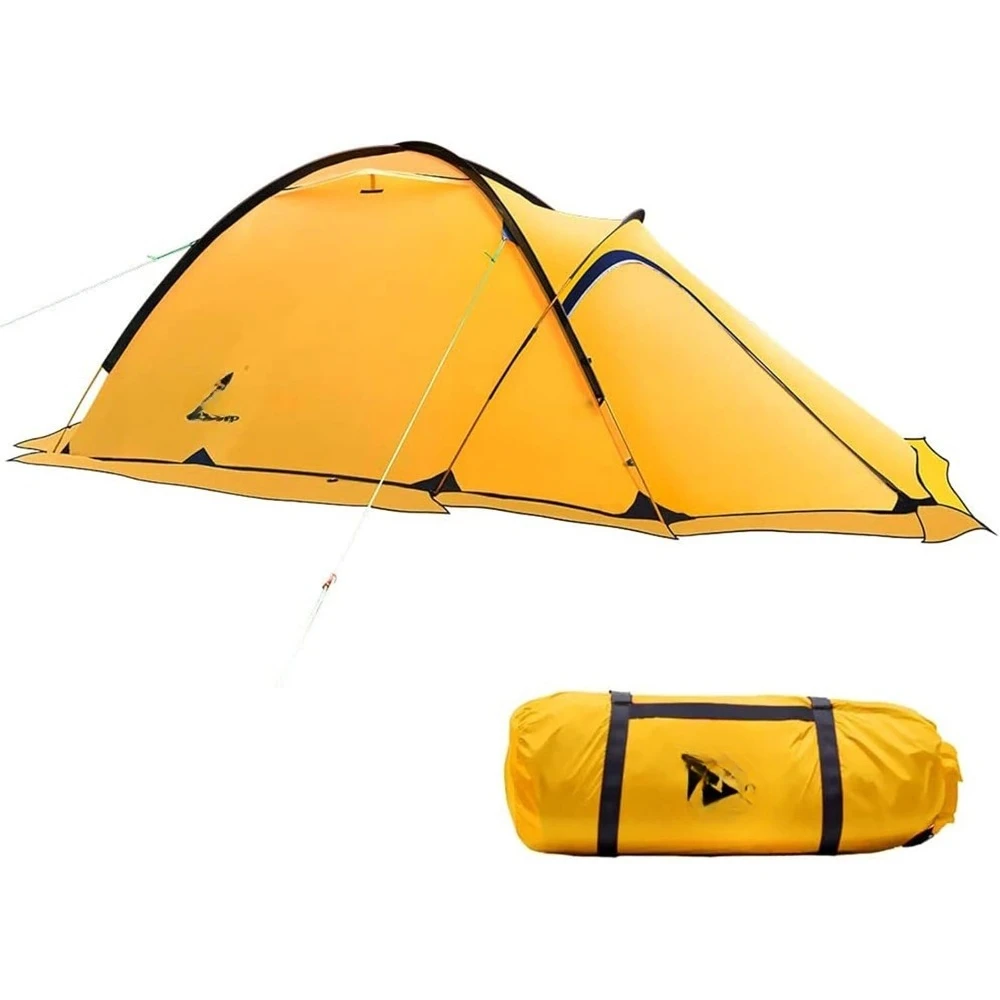 

portable 2 person 4 season tent waterproof backpacking tent double layer all weather for camping hiking travel climbing mountai